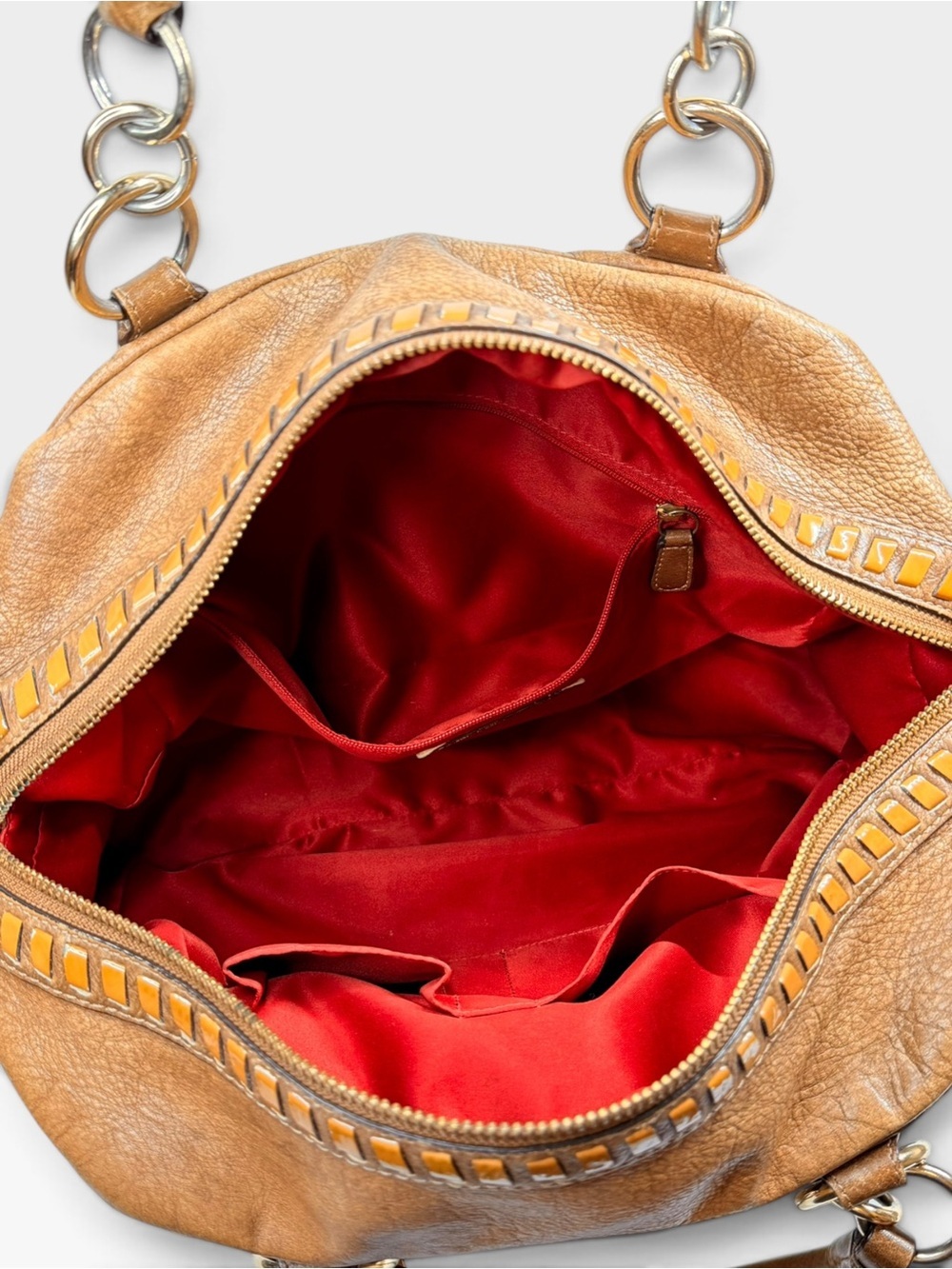 ๐ป Vintage Coach Whipstitch Turnlock Kisslock Slouchy Satchel โ RARE - Picture 12 of 15